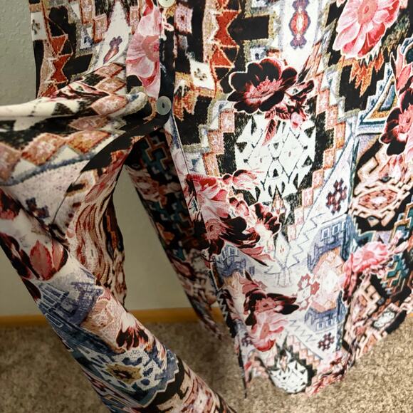 Show Me Your Mumu Dragonfly Cape Duster Maxi Length Women's Size Medium - Picture 8 of 11